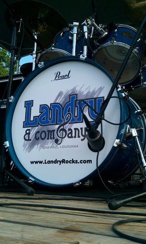 Our awesome kick-drum head designed by our friend, Ms. Robin Williams!

