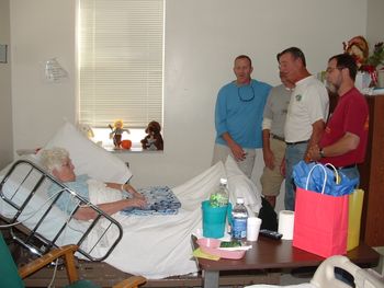 Quartet singing in a hospital, Marlington, WV
