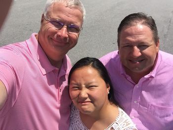 Tim, Emme Ann, and Brian having lunch after singing at Walstone Memorial Church Fayetteville, NC
