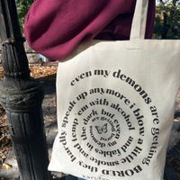 Cigarettes Lyric Tote - Recycled Cotton Canvas