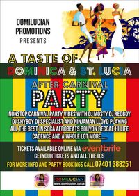 A Taste Of Dominica & St Lucia - Carnival After Party 
