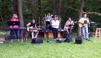 T Ross Band at neighborhood party(105 degrees in the shade!)
