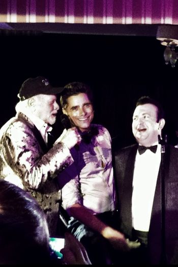 Singing with Mike Love and John Stamos for John's 50th birthday celebration
