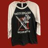 Somethings / crossed Rose and Switchblade Baseball T 