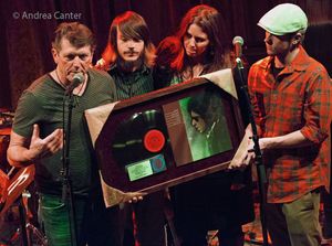 Billy's platinum album presentation for his bass playing on Bob Dylan's "Blood On The Tracks"