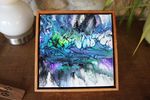 Rainbow Blowout - 8x8" Framed Acrylic Painting