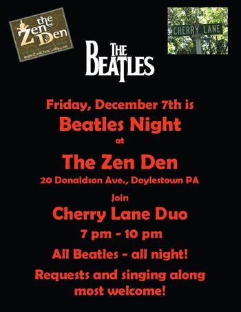 Poster from the first Beatles Night
