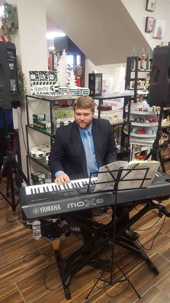 Playing Christmas Music at Kean's Store in Mason
