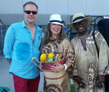 Siama's Afrobilly Mikkel Beckmen & Dallas Johnson) after a show at Worthington's International Festival in 2015
