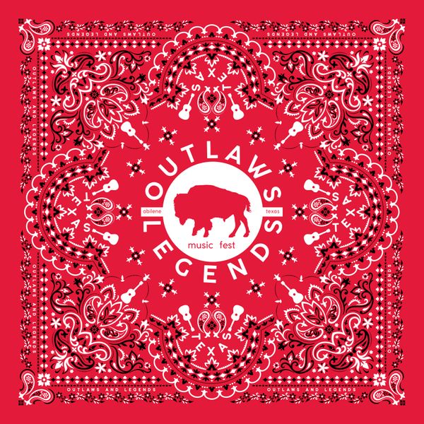 Outlaws & Legends Red Bandana