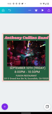Anthony Cullins Live at Fusion! 