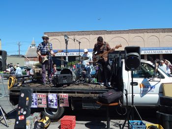 Doin' it right on a beautiful summer day with the trio, Erik Allen drums, Aaron Scholpp bass.
