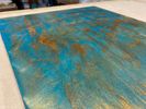 Teal and Bronze Epoxy Art Grazing/Charcuterie Serving Board