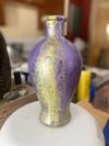 Metallic Purple Yellow Vase