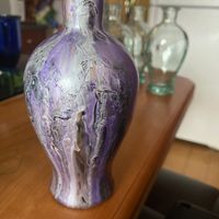 Purple Silver Vase