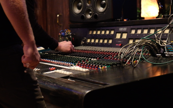 Trident Series B Console at Clear Lake Studios, Los Angeles for drum tracking with FutureLust
