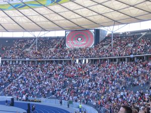 2006 - Berlin Olympiastadion. Section of the crowd at 'Calling All Nations'.