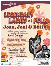 ADVANCE TICKETS ARE SOLD OUT - Legendary Ladies of Folk: Joan, Joni & Buffy