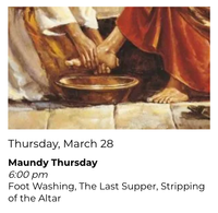 Maundy Thursday ritual
