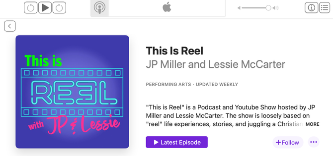 Apple Podcast Screenshot for This is Reel