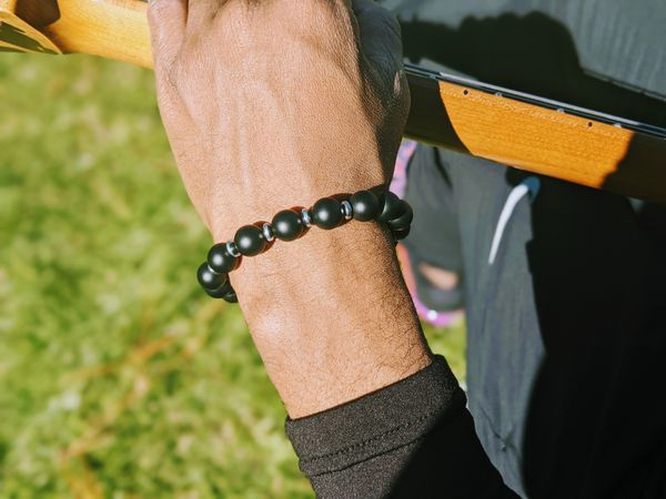 Matte black onyx on sale bracelet