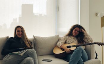 snap from a writing sesh with Madelyn Paquette and Cate Belmont
