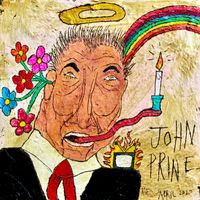 LIMITED - "John Prine" Art Print and FREE 3x3 Holographic Die Cut Sticker