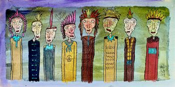 "Pow Wow" 24 x 12
