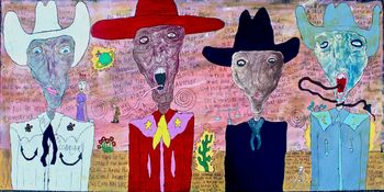 "The Four Horsemen" 24 x 12

