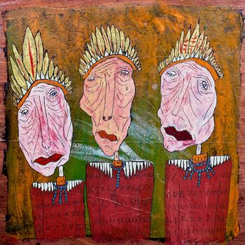 "Indians" 24 x 24
