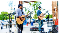 Theo & Kenny Duo  at Easton Unplugged at Easton Town center mall. in The Yard.