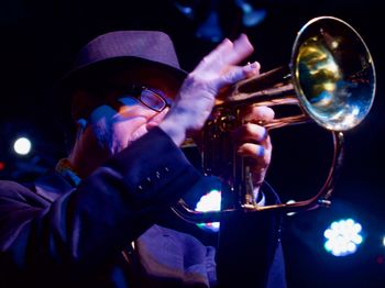 Ed Sherry on flugelhorn, Sam's Burger Joint Swing Night 1/15/18
