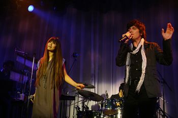 w/Ayaka (famous Japanese pop star/writer of "I believe") at the DVD filming/CD Release show
