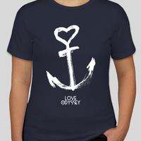 "LOVE ANCHOR" LOGO T-SHIRT (NAVY/PINK)