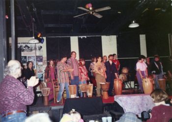 Drum Class, Under the Street concert, Durham, NC cir 1992
