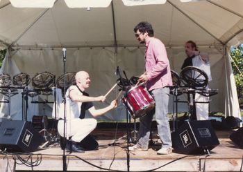 The Kerr Drummers with Trevor, Black Mountain Festival early 1990's
