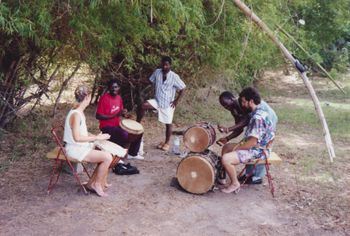 Studying dun dun, The Gambia 1991
