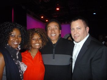 Jenny, myself, Smokey Robinson & Chris.
