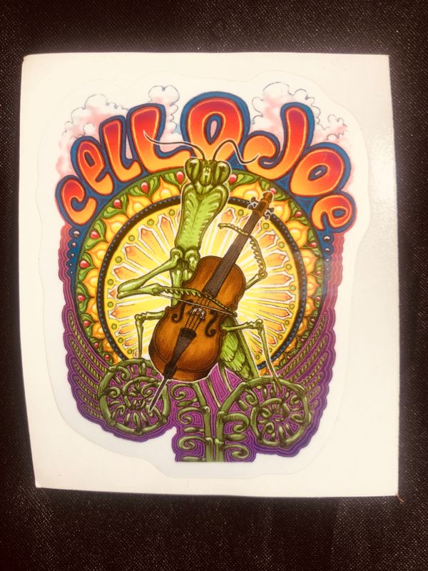 Cello Joe Sticker (Michael Garfield - Mantis)
