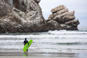 Surfing Morro Bay
