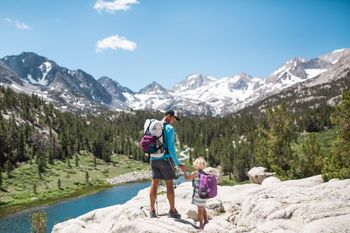 backpacking with my little girl.
