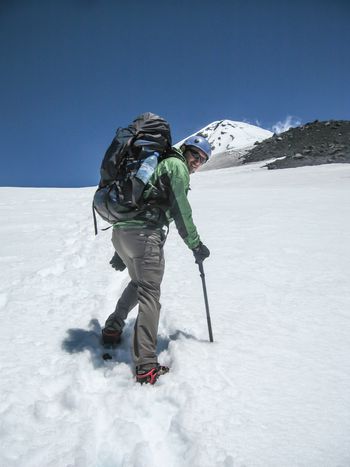 Climbing Volcan Lanin, Argentina
