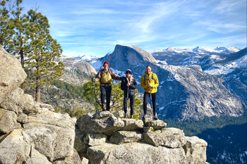 Hiking in Yosemite, with Courtney and Jimmie
