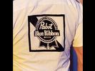 PBR Vintage Flocked Mens Medium Work Shirt