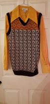 70's Costume shirt/vest combo top - not vintage