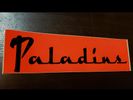 Vintage Paladins Sticker  Day Glo Red