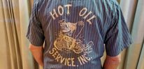 Vintage XL Flocked "Hot Oil Service" Work Shirt