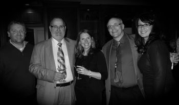 In Ohio for a gig. My brother (far left) and sister in law (far right) were able to attend.  Happiness!
