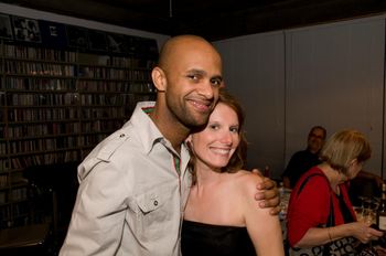 With the cutest drummer in jazz, Marcus Finnie.
