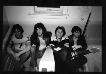 on the stairwell at Saucer House 1977
